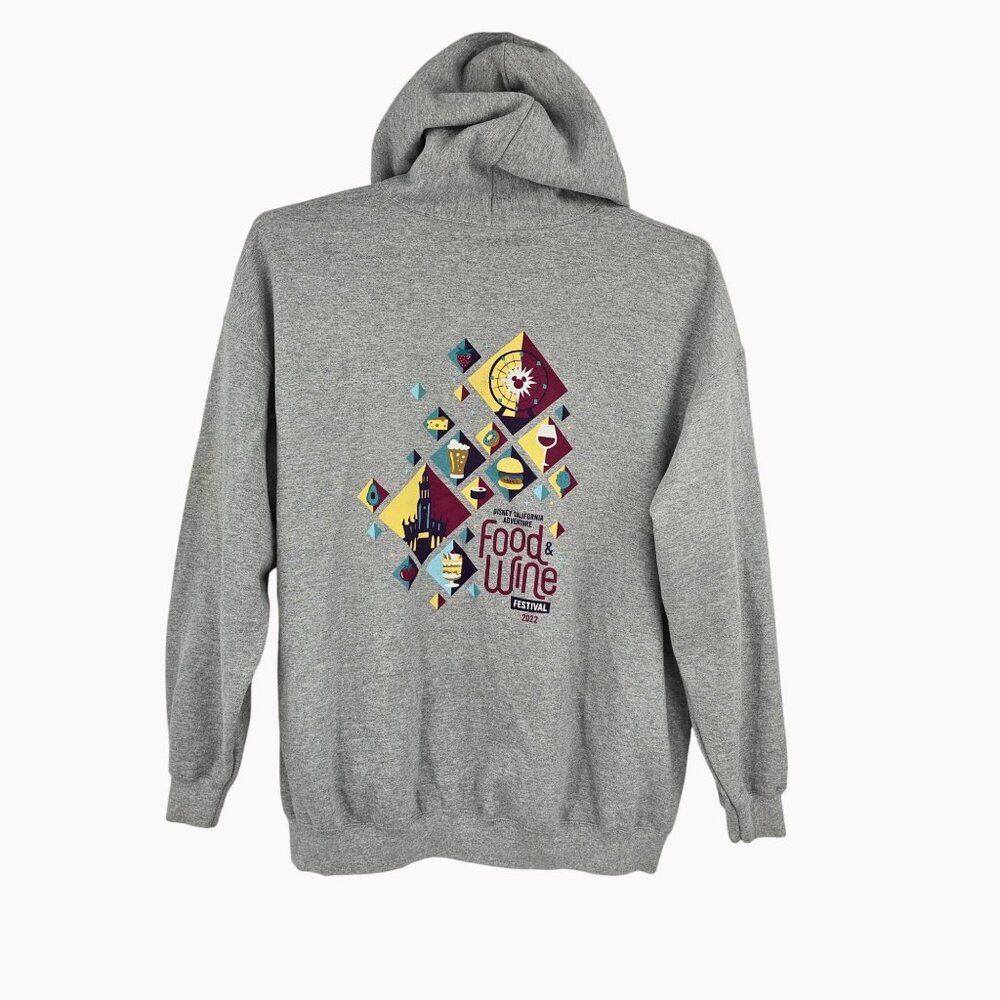 Disney 3XL California Adventure 2022 Food & Wine Festival Zip Hoodie Gray